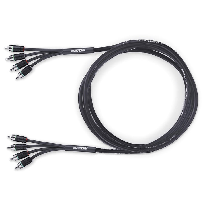 ETON RCA 4P-55 – Hochwertiges Cinchkabel (4-Kanal) mit 5,5 Meter Länge, 4 Stecker auf 4 Stecker, Cin