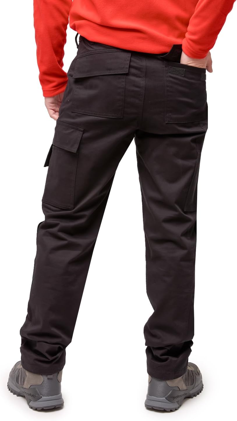 strongAnt Arbeitshose komplett Stretch Männer Berlin Pro Bundhose Schwarz Weiss Grau 42 Schwarz / Po