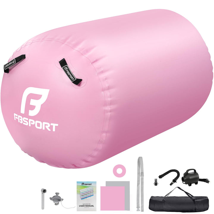 FBSPORT Aufblasbare Air Roll, 100/120cm Aufblasbare Luft Rollen, Yoga Gymnastik Zylinder, Gymnastikm