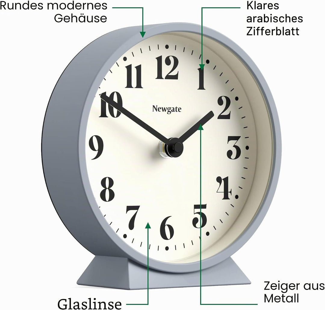 NEWGATE® Theater-Kaminuhr – leiser Sweep "No Tick" Kaminuhr – kleine Kaminuhren – minimalistisches Z