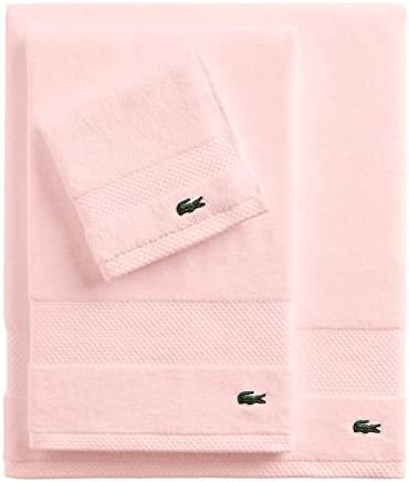 Lacoste Heritage Supima Badetuch, Baumwolle, 76,2 x 137,2 cm, Hellrosa