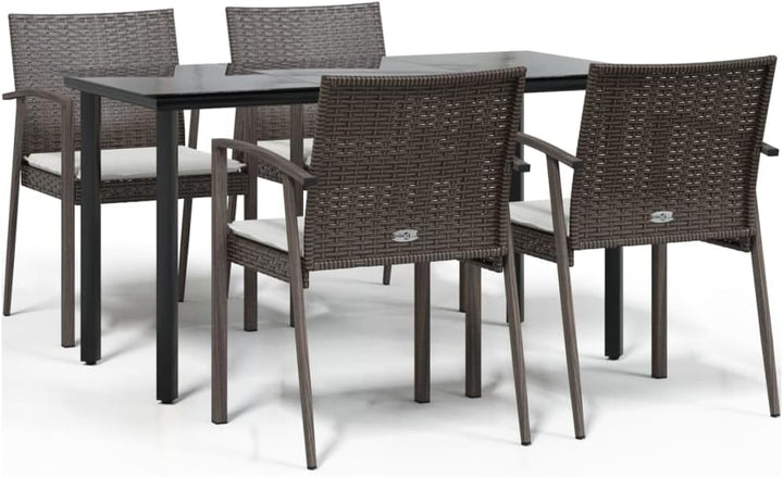 Festnight Poly Rattan Sitzgruppe Gartenmöbel Set Garten Essgruppe 4 Personen Gartenmöbel Set mit 6 G
