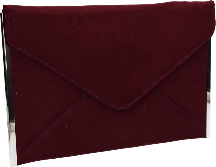SwankySwans Damen-Clutch Louis, Veloursleder/Samt, schlankes Briefumschlag-Design, ideal für Partys,