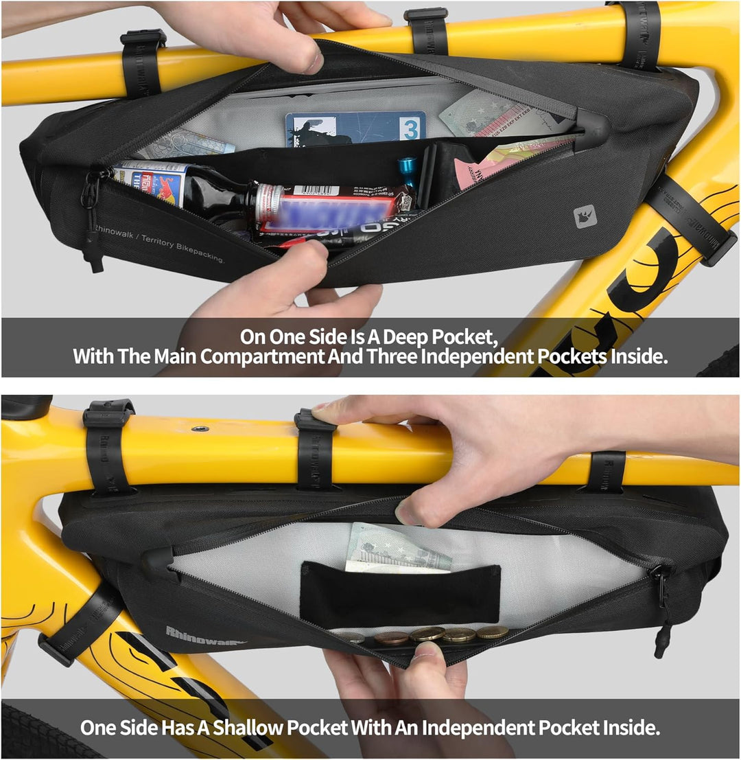 Rhinowalk Fahrrad Rahmentasche Wasserdicht Rohrtasche Oberrohrtaschen Fahrradtasche Fronttasche Lenk