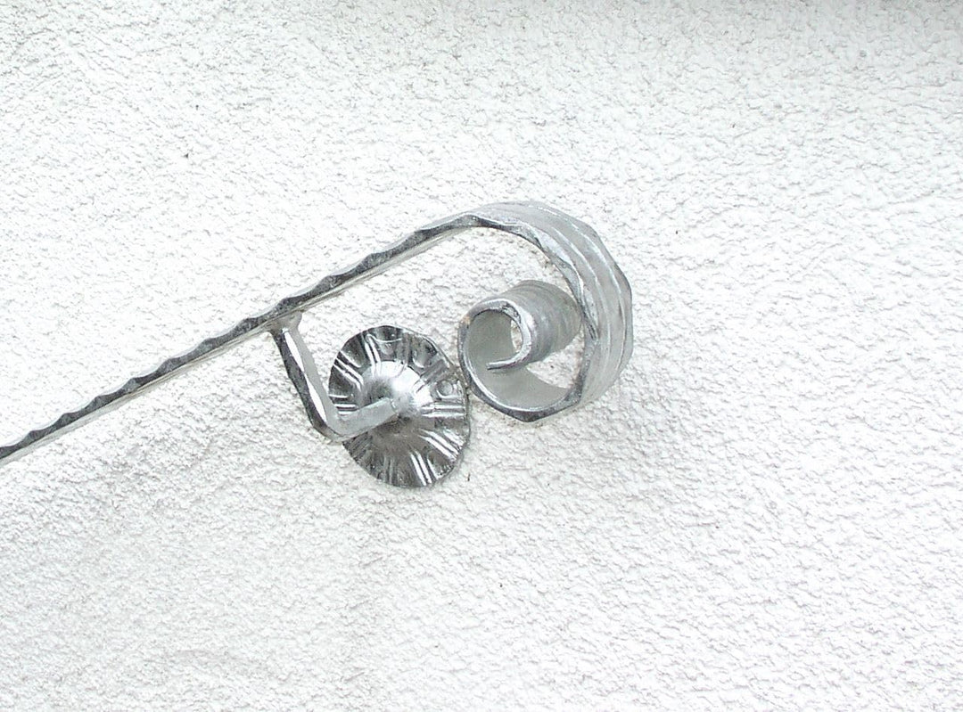 Alberts 440022 Handlauf | Schmiedeeisen, 2 Stützen | feuerverzinkt | 40 x 800 mm, 800 mm