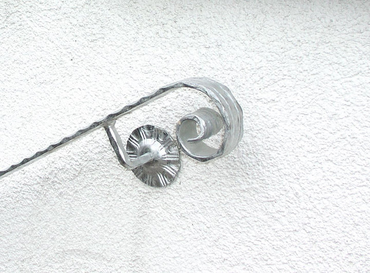 Alberts 440022 Handlauf | Schmiedeeisen, 2 Stützen | feuerverzinkt | 40 x 800 mm, 800 mm