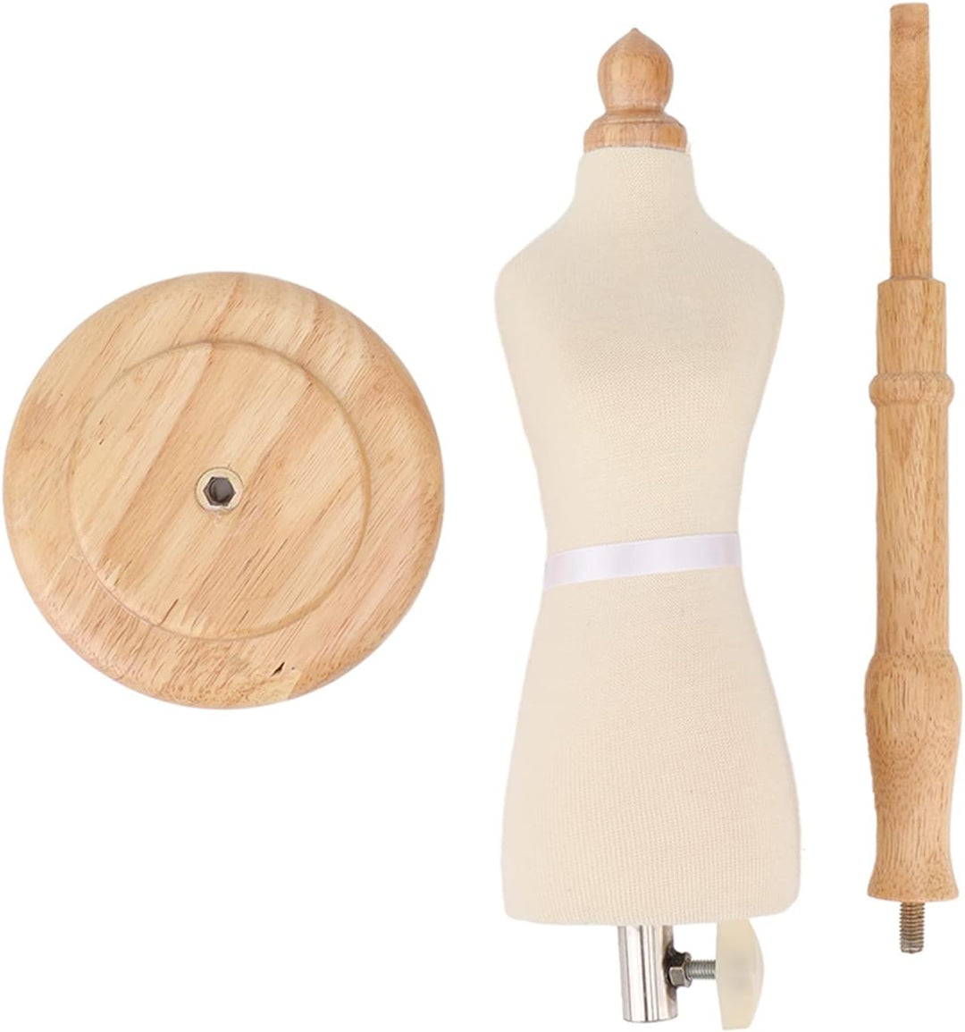 Weibliche Mannequin Torso Kleiderform Buchenholz mit Holzsockel Langlebige Professionelle NäH-Kleide