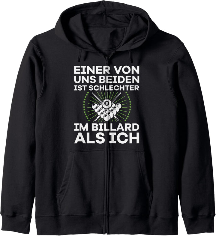 Lustiges Billard-Spieler Geschenk Pool Sprüche Kapuzenjacke