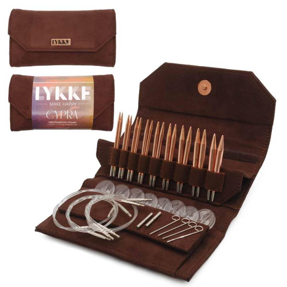 Lykke Cypra Nadel-Set, 8,9 cm, Braun