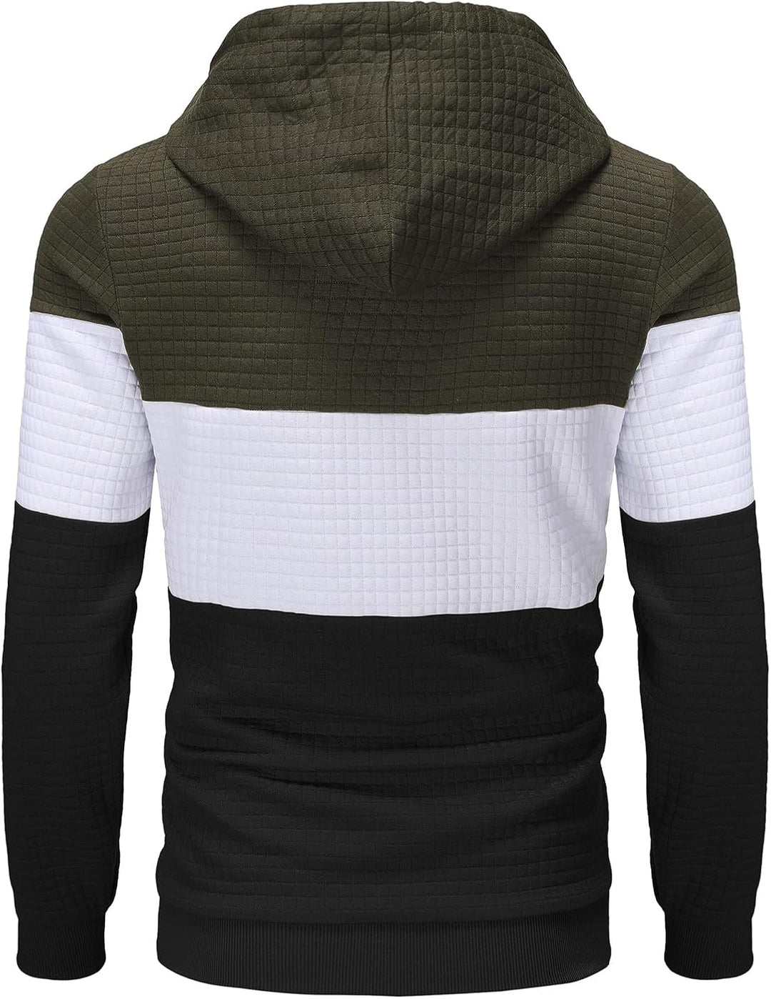 YuKaiChen Herren Pullover Herren Patchwork Hoodie Langarm Jacquard Kaputzenpullover Farbblock Sweats