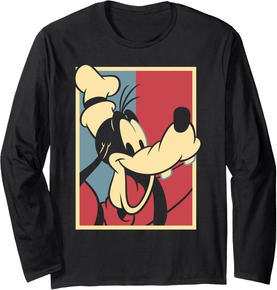 Disney Mickey & Friends Americana Goofy Red & Blue Pop Langarmshirt