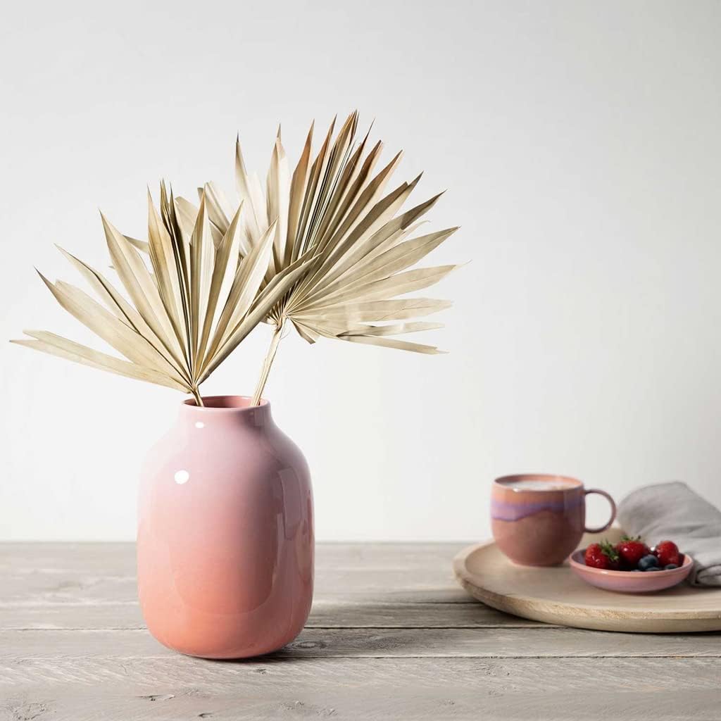 like. by Villeroy & Boch – Perlemor Home Vase Nek gross, Tischdekoration in Pink, 15,5x15,5x22 cm Va