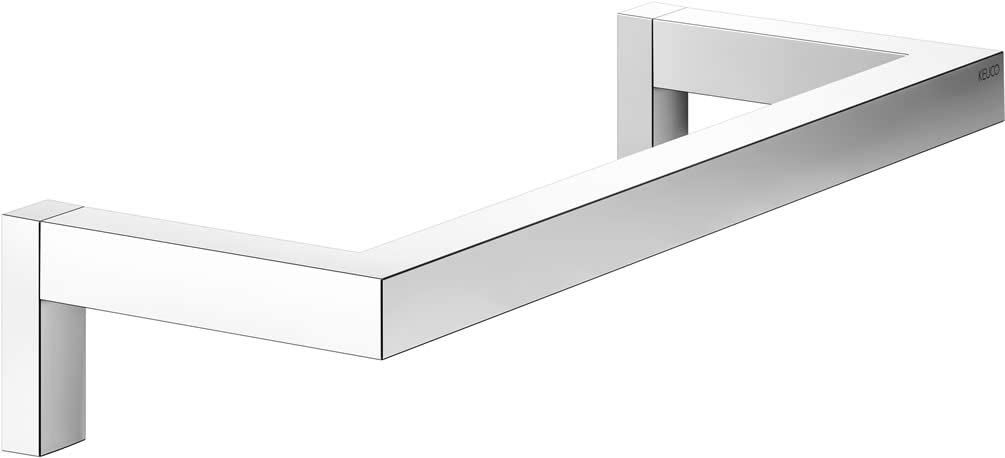 KEUCO Handtuchring aus Metall, Hochglanz-verchromt, 32cm breit, eckig, für Badezimmer und Gäste-Toil