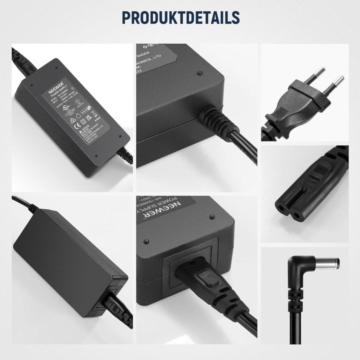 NEEWER 15V 4,8A 72W Netzteil mit 5,5 x 2,5mm männlichem Gleichstromkabel 100–240V Wechselstrom auf G