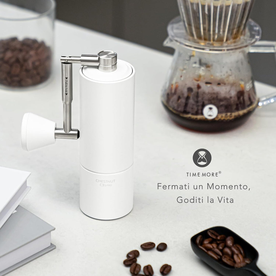 TIMEMORE Chestnut C3s PRO Kaffeemühle Manuell, Upgrade Integrierte Ganzmetallgehäuse, Handkaffeemühl