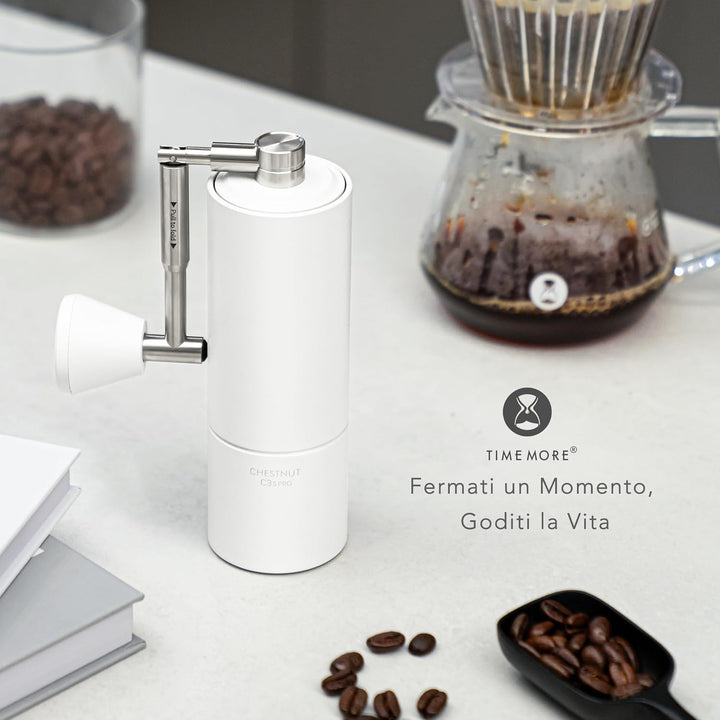 TIMEMORE Chestnut C3s PRO Kaffeemühle Manuell, Upgrade Integrierte Ganzmetallgehäuse, Handkaffeemühl