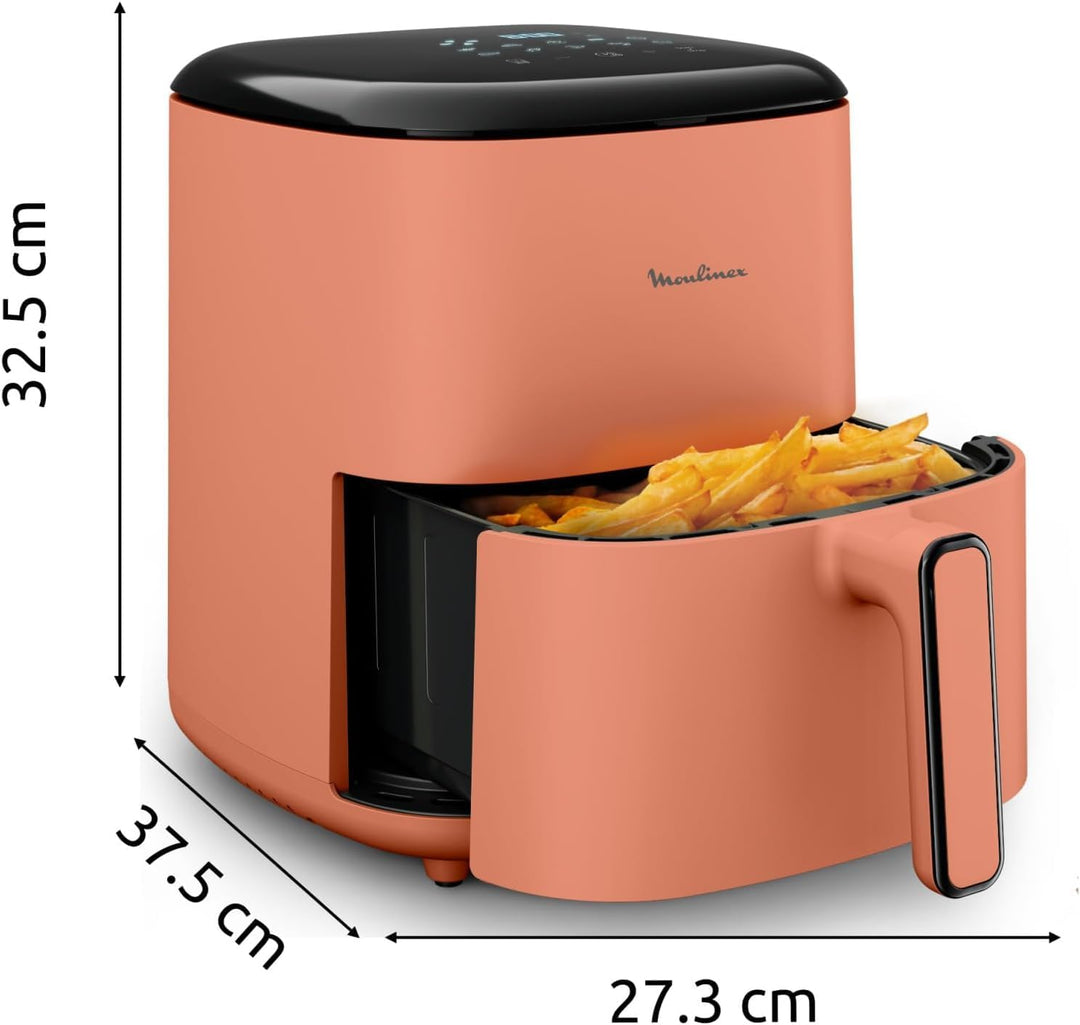 Moulinex Easy Fry Pop Terracotta 5 l, Air Fryer, bis zu 6 Personen, 10 intuitive Programme, digitale