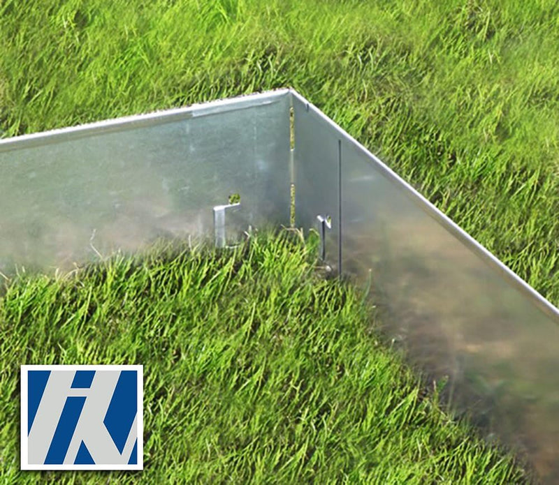 Rasenkante Metall Set Viereck 76x76x76x76cm 13,5cm hoch Beeteinfassung Wegbegrenzung