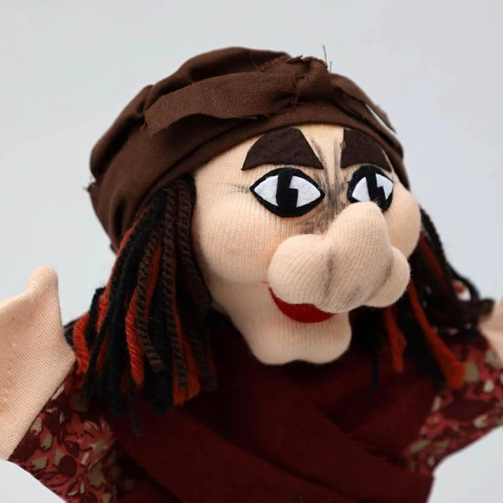 Märchenfigur Handpuppe Hexe 28 cm, Mehrfarbig, für Kasperletheater