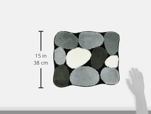 Kleine Wolke 8972926331 Badteppich Stone , 55 x 65 cm, schwarz 55 x 65 cm Schwarz, 55 x 65 cm Schwar