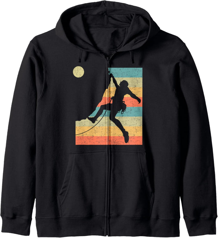 Vintage Bergsteiger Klettern Kletterer Berge Bouldering Kapuzenjacke