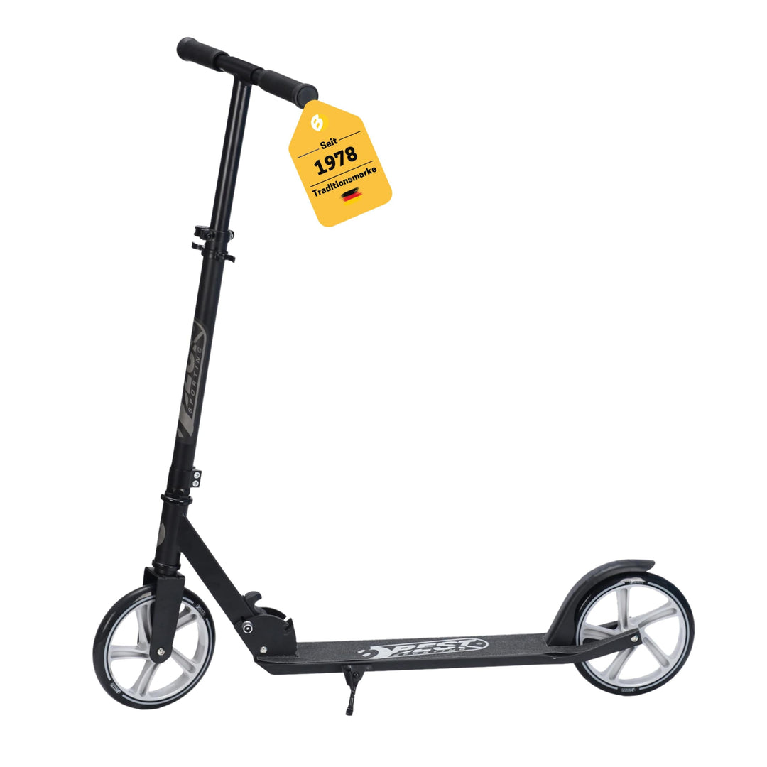 Best Sporting Scooter Kinder I klappbarer Tretroller mit Ständer I schwarz - orange I City Roller Ki