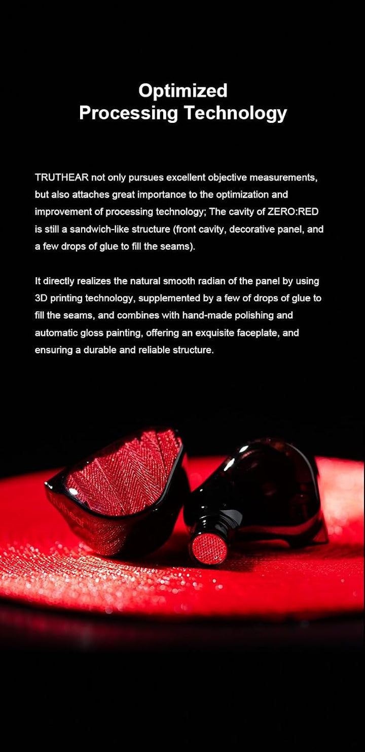 TRUTHEAR x Crinacle Zero: Red Dual Dynamic Treiber auf Ohrhörer mit 0.78 2pin Kabel