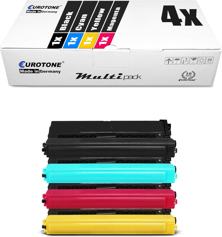 4X Eurotone XXL Toner für Brother HL 4570 CDWT CDW ersetzt TN-328 Black Cyan Magenta Yellow Set aus