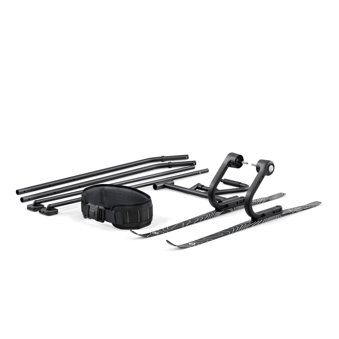 Cybex Skiing Kit für Multisport-Anhänger ZENO, Inkl. 2 Zugstangen, 2 Skiern und Hüftgurt, Schwarz Sk