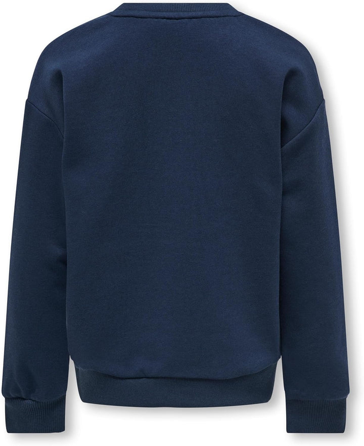 ONLY Kids Mädchen Sweatshirt KOGYDA Xmas L/S O-Neck Sequins Box SWT 140 Dress Blues, 140 Dress Blues