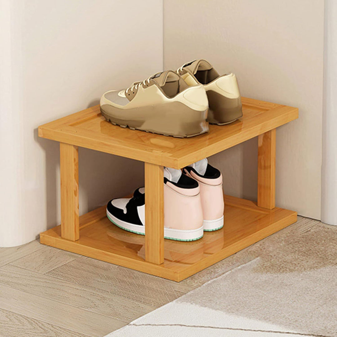 Platzsparendes Schuhregal mit 5/7/8 Ebenen - Abnehmbarer Holz-Schuhturm, Vertikal für Eingang, Flur