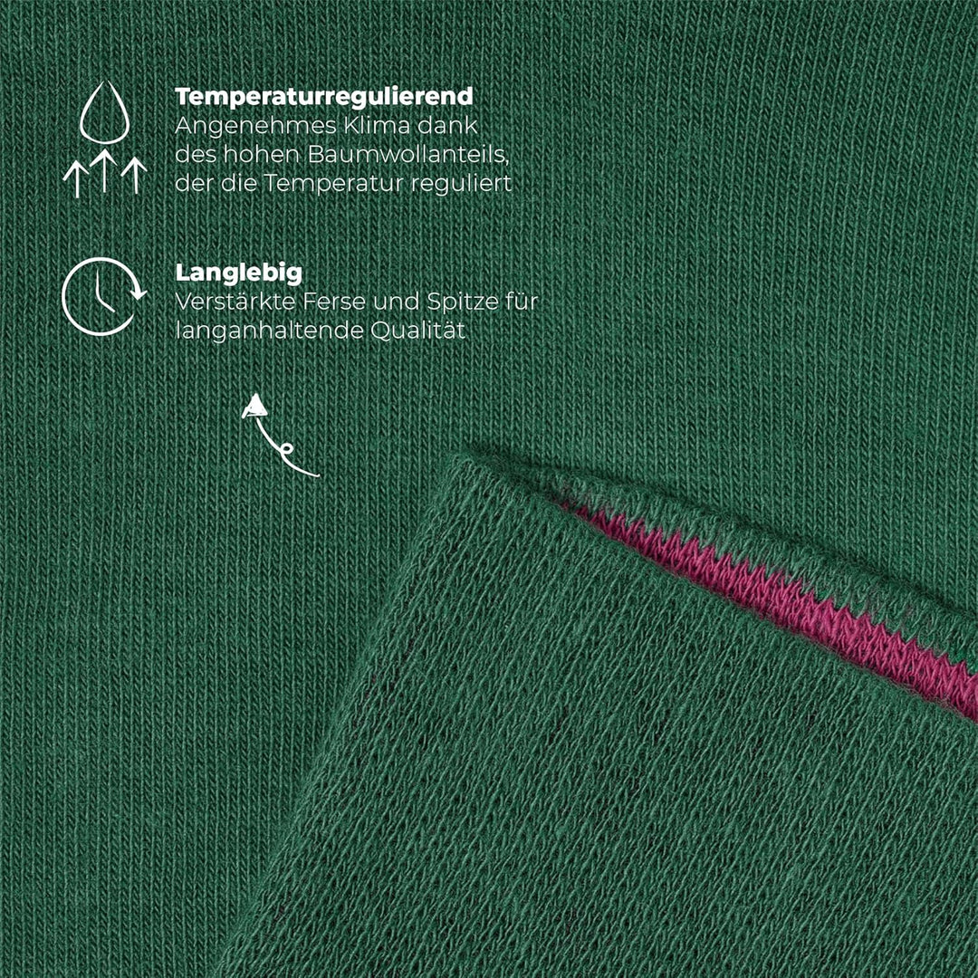 von Jungfeld - Herren Socken/Strumpf Herrensocken 3er-Pack einfarbig 43-46 Dunkelgrün, 43-46 Dunkelg