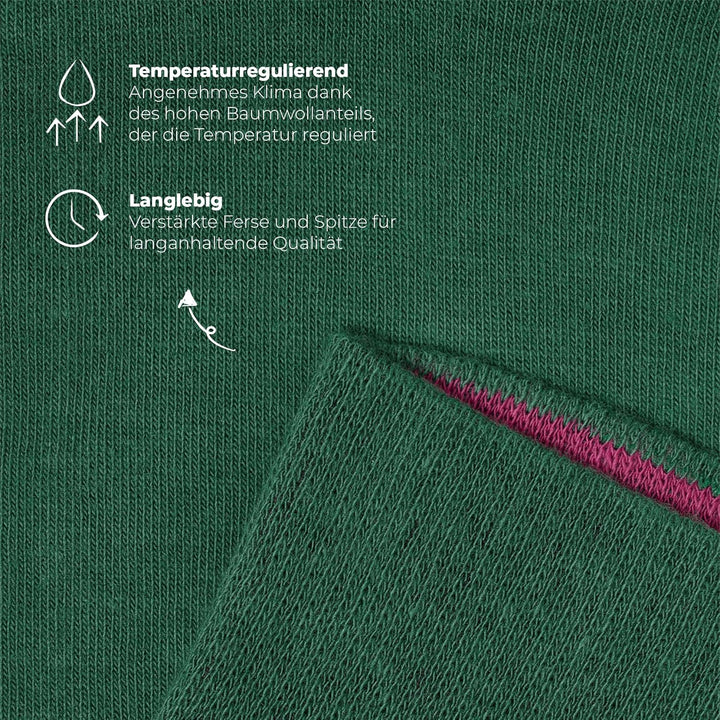 von Jungfeld - Herren Socken/Strumpf Herrensocken 3er-Pack einfarbig 43-46 Dunkelgrün, 43-46 Dunkelg