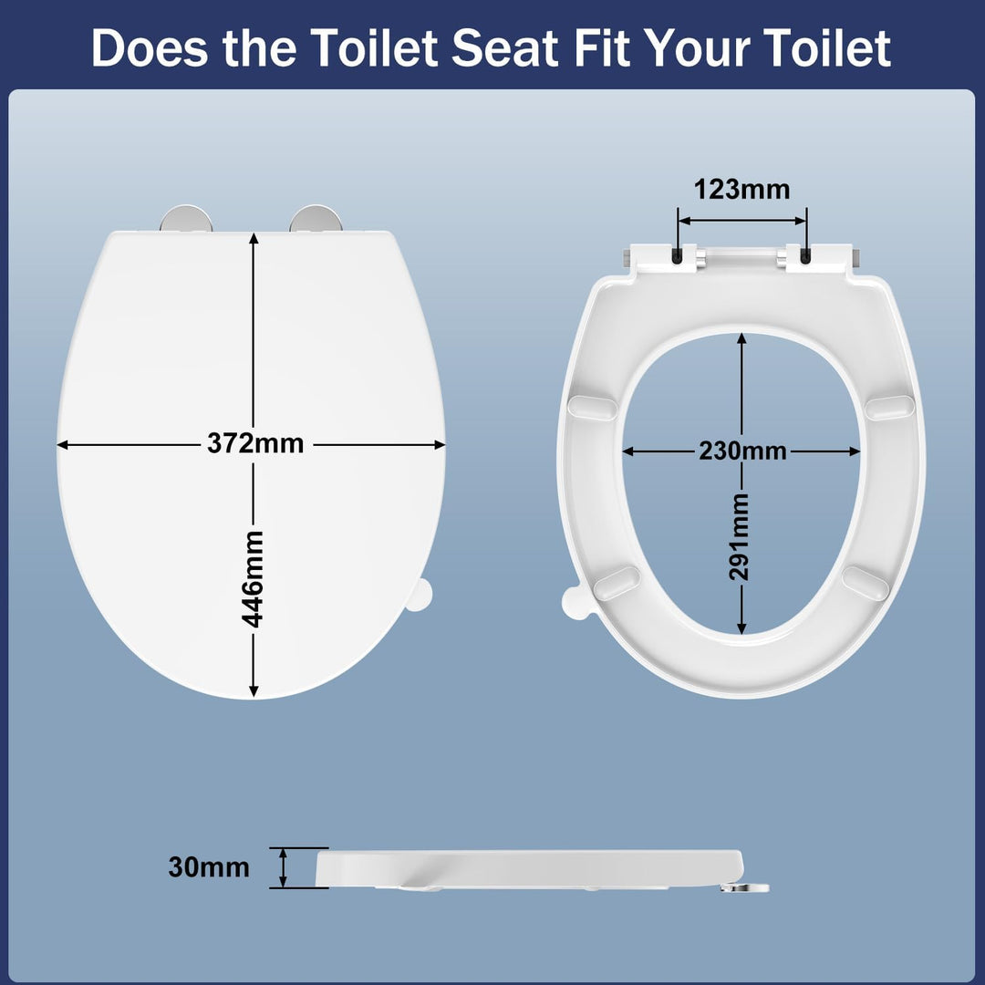 YEAUPE PRO Toilettendeckel mit Absenkautomatik, WC-Sitz mit Quick-Release-Funktion und Softclose Abs