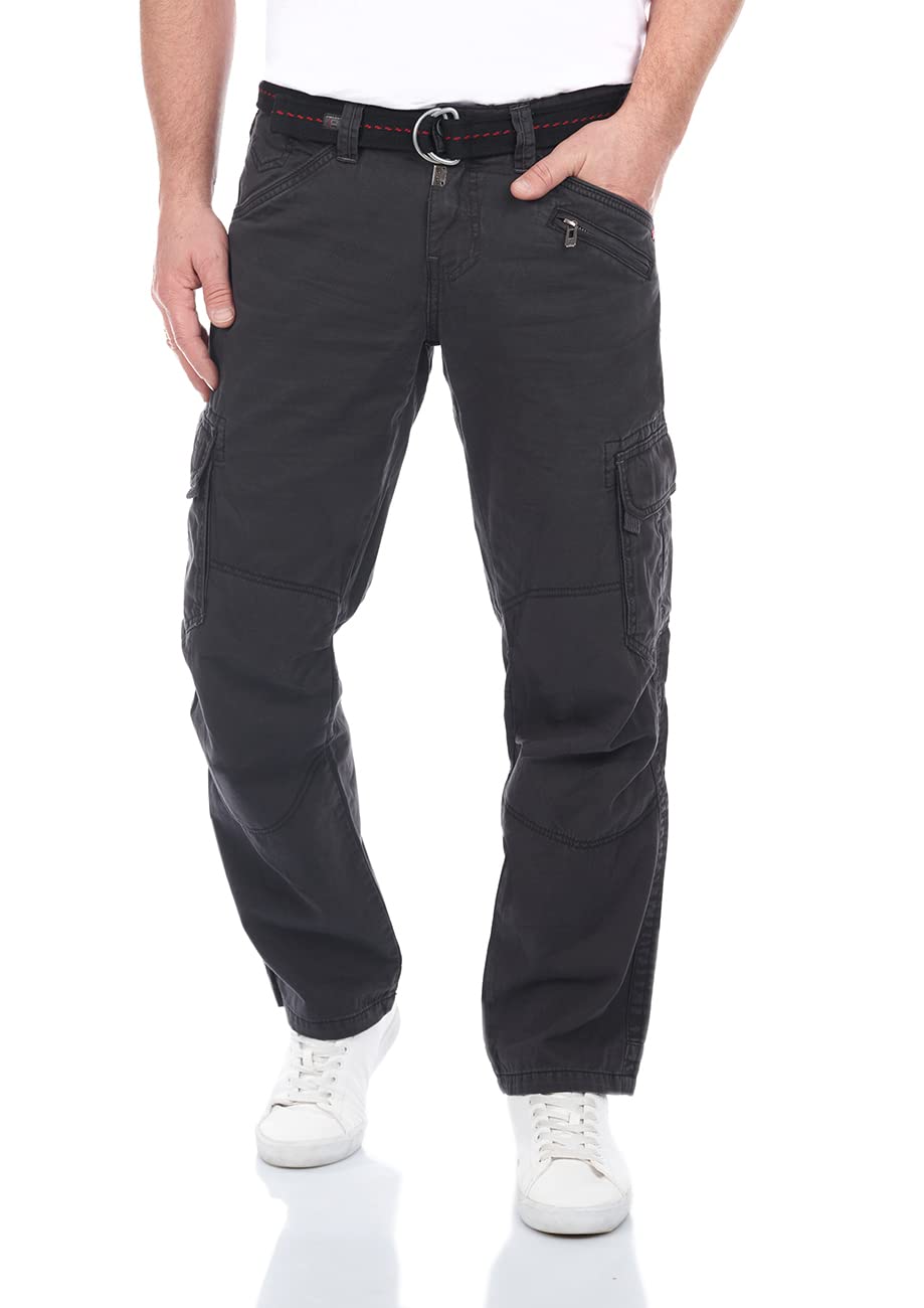 Timezone Herren Benitotz Cargohose 29W / 30L Dark Grey (9889), 29W / 30L Dark Grey (9889)