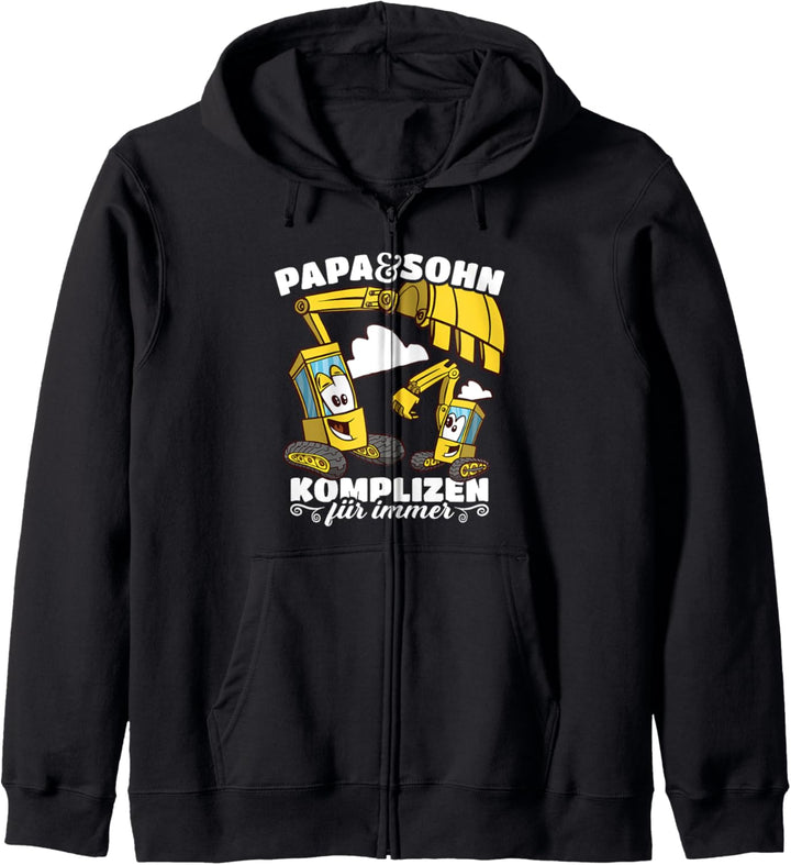 Komplizen für immer - Bagger Papa und Sohn Partnerlook Kapuzenjacke