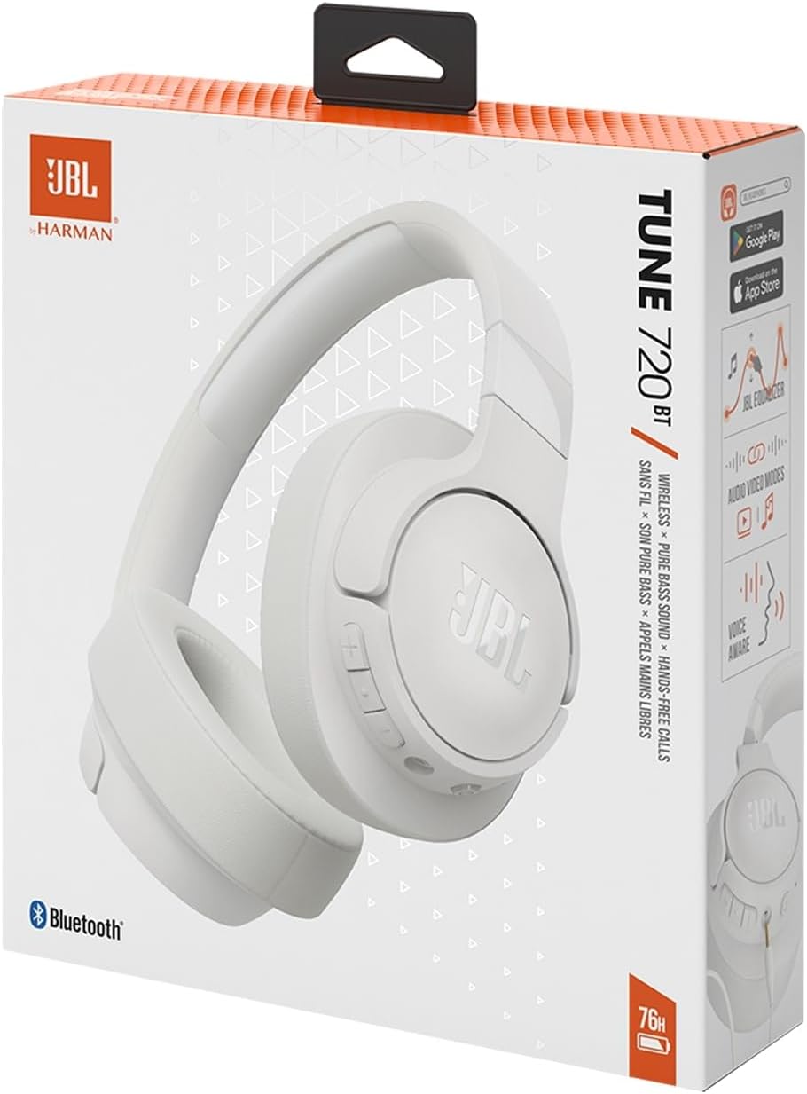 JBL Tune 720 BT Wireless Over-Ear-Kopfhörer – Mit JBL Pure Bass Sound, Bluetooth und leichtem, faltb