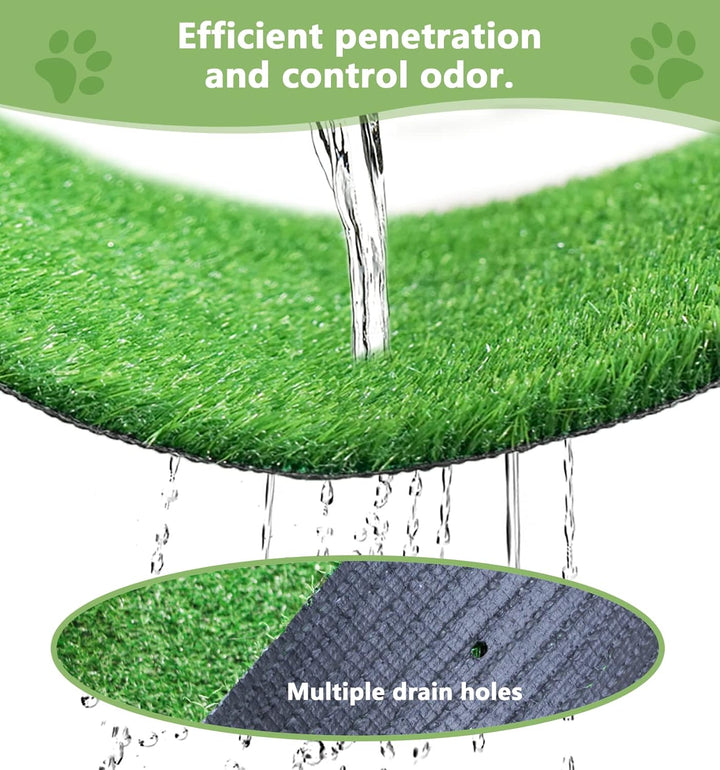 80*100CM Hundeklo für Zuhause & Hundetoilette Balkon Welpen Training Hundetoilette Ersatzrasen mit K