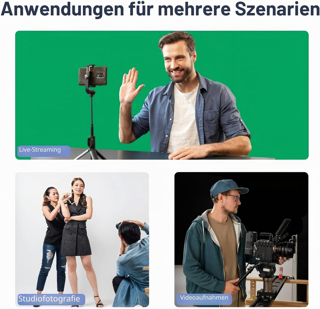 EMART Hintergrundsystem mit Stoff, Professionelles Fotostudio Set 2,6×3m Foto Hintergrund Ständer Se