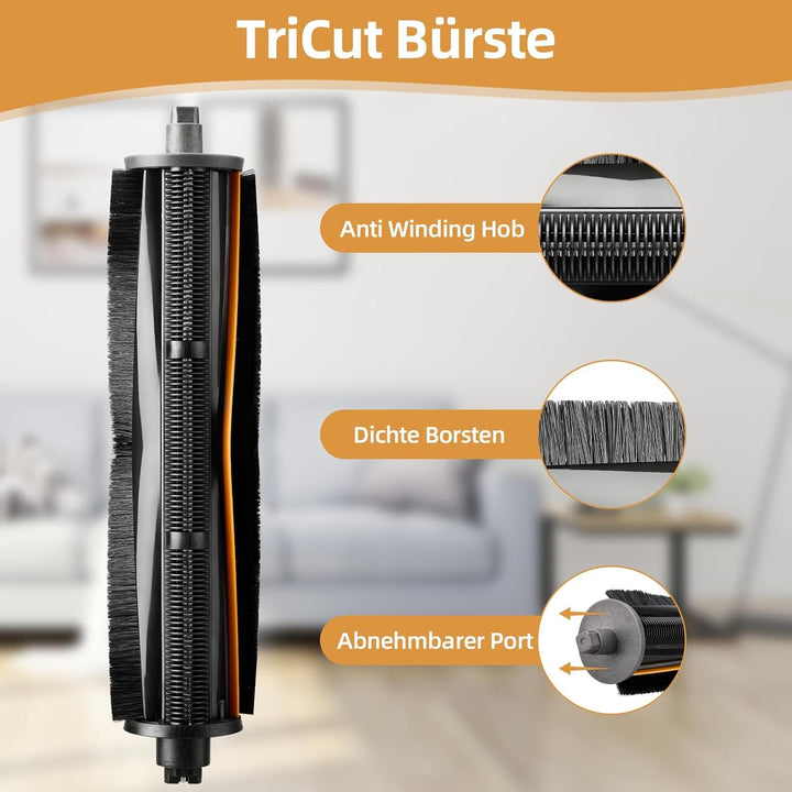 TriCut Bürste Ersatzteile für Dreame X40 Ultra Complete / X30 Ultra / L40 Ultra / L30 Ultra / L20 Ul