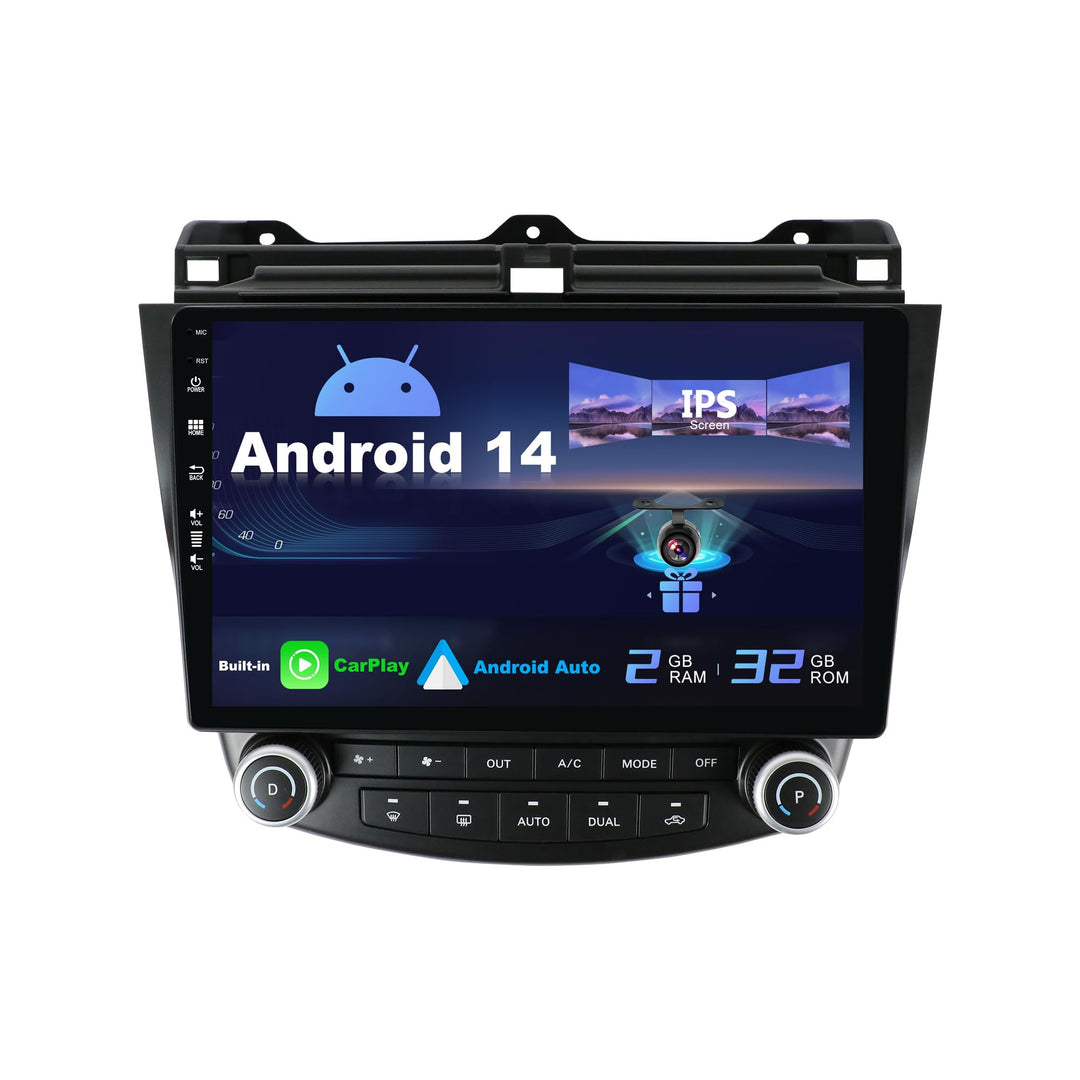 BXLIYER Android 12 IPS Autoradio für Honda Accord 7th (2002-2007) - Eingebaut CarPlay/Android Auto -