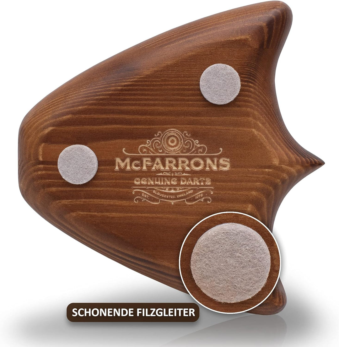 McFARRONS Darthalter aus Holz für 6 Darts - Praktische Dart Aufbewahrung als Zubehör für Jede Art vo