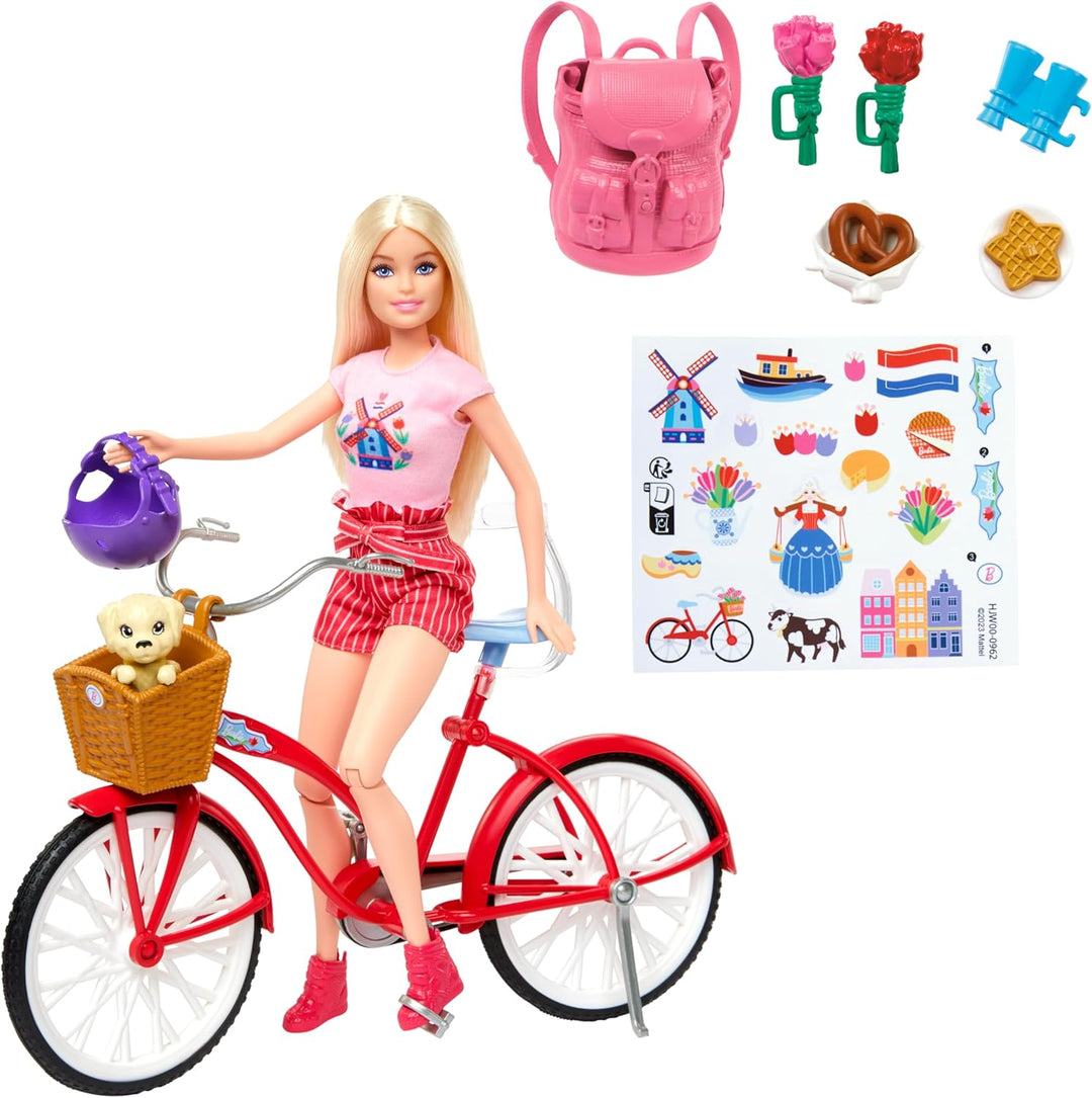 Barbie Puppen-Set mit Fahrrad Mattel HWJ00 | Spiel-Set & Zubehör
