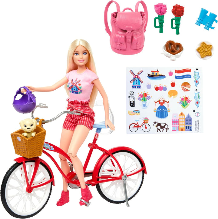 Barbie Puppen-Set mit Fahrrad Mattel HWJ00 | Spiel-Set & Zubehör