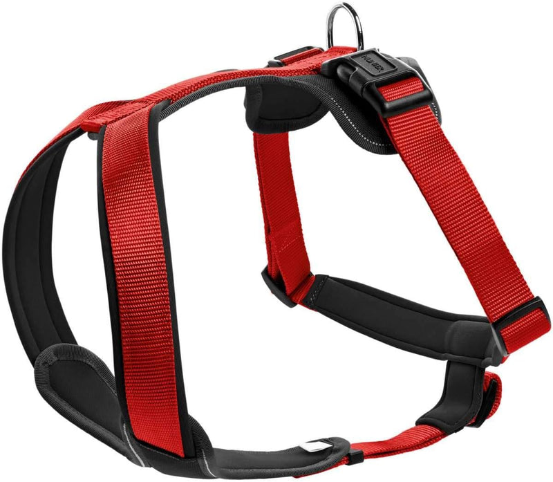 HUNTER NEOPREN Hundegeschirr, Nylon, gepolstert mit Neopren, XS 36 - 44 cm, rot/schwarz 36 - 44 cm r