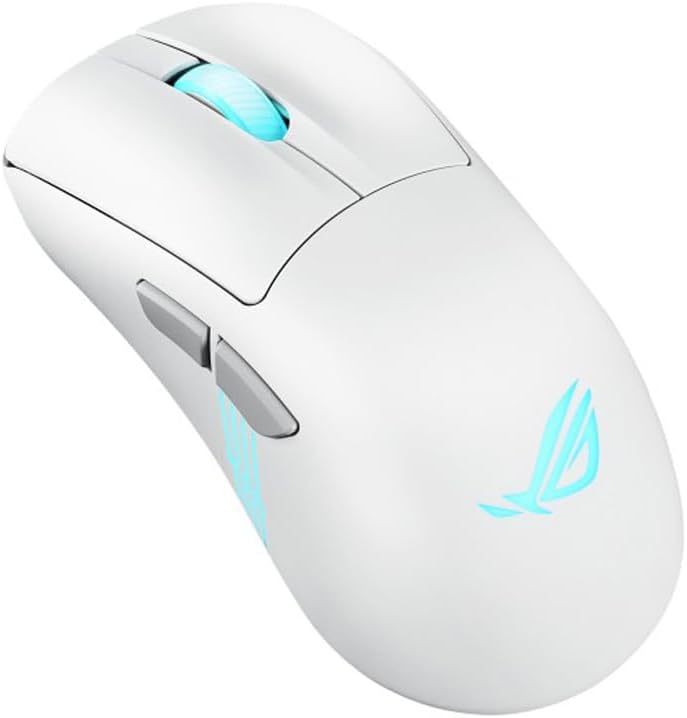 ASUS ROG Keris II Origin White Wireless RGB Gaming-Maus (ergonomisch, FPS Esport 65g leicht, ROG Aim