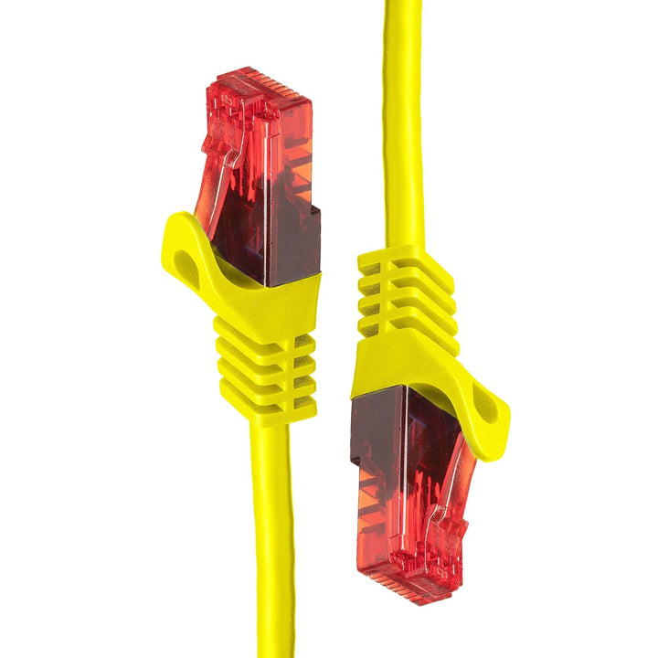 BIGtec - 5 Stück - 30m Gigabit Netzwerkkabel Patchkabel Ethernet LAN DSL Patch Kabel gelb (2x RJ-45