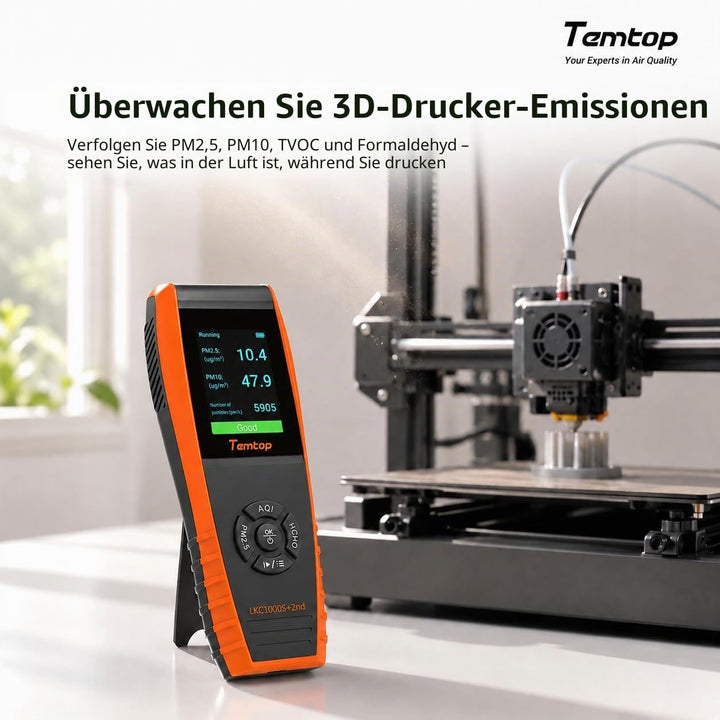 Temtop RaumLuftqualitätsdetektor Luftqualitätsdetektor Innenraum Monitor Datenausgang Formaldehyd HC