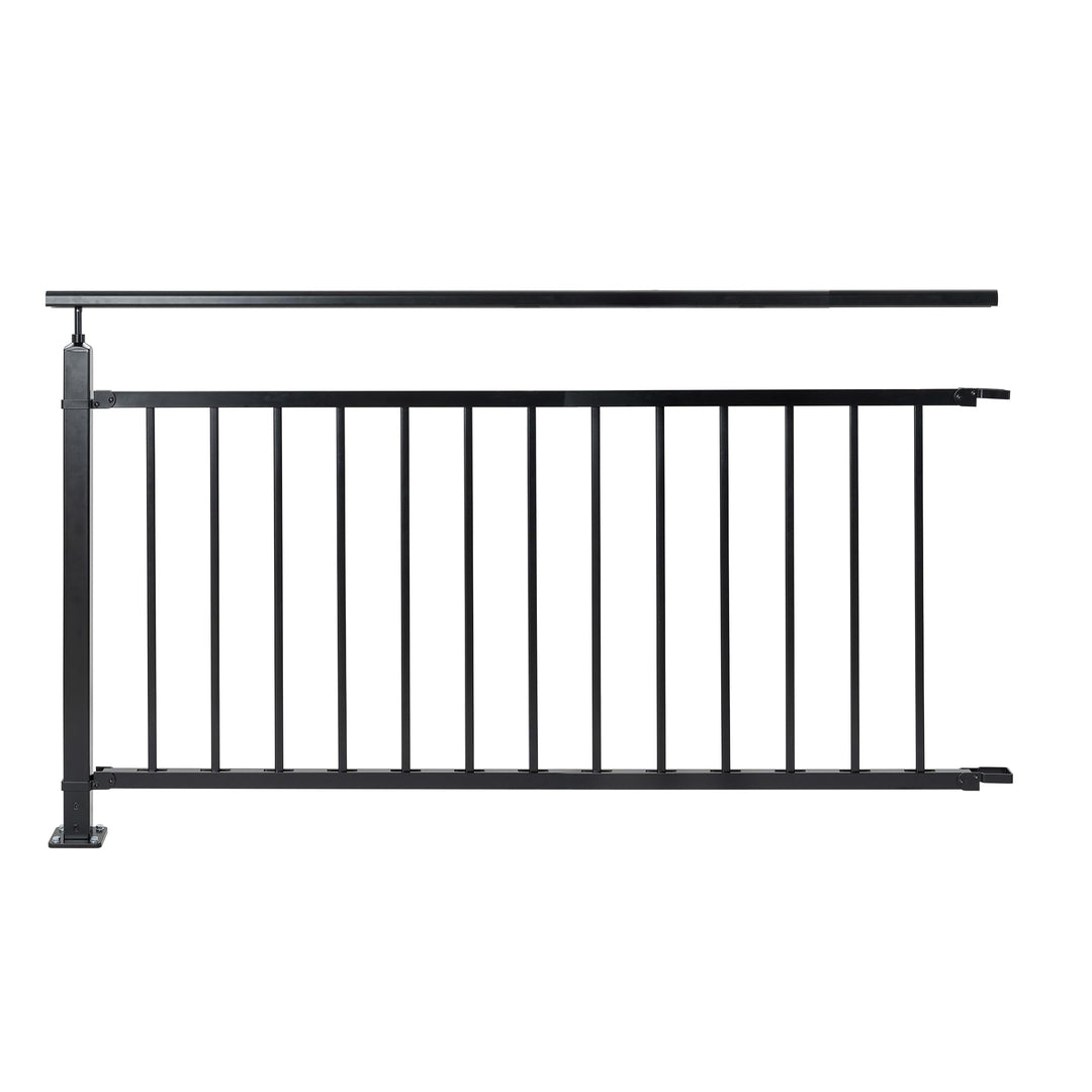 DOLLE Geländerset ACADIA in edlem Schwarz aus pulverbeschichtetem Stahl 150cm (Geländerset 150cm), G