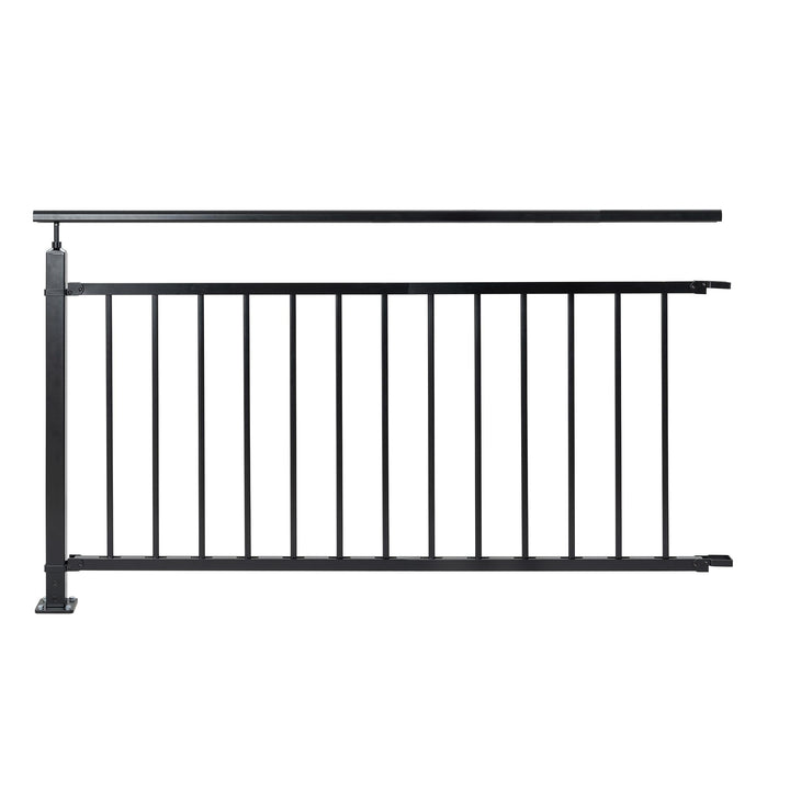 DOLLE Geländerset ACADIA in edlem Schwarz aus pulverbeschichtetem Stahl 150cm (Geländerset 150cm), G